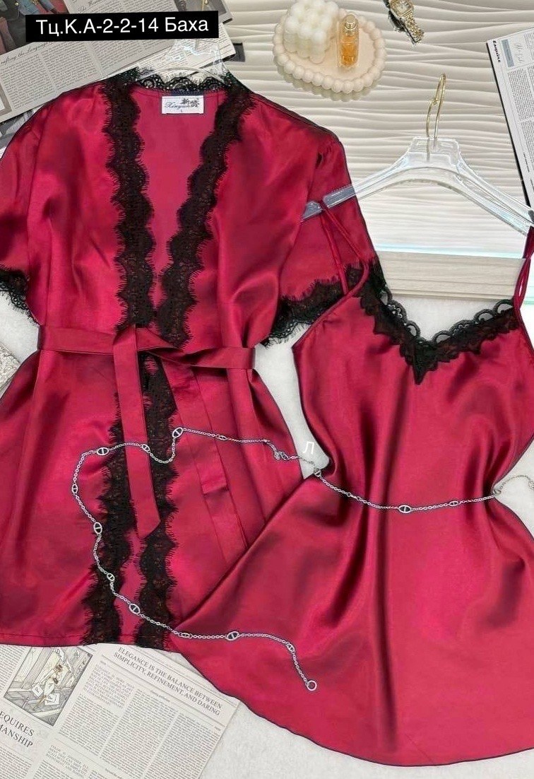 ночные комплекты для женщин,пеньюар шелковый,комплект халат и сорочка женская,халат пижама,пижама комплект