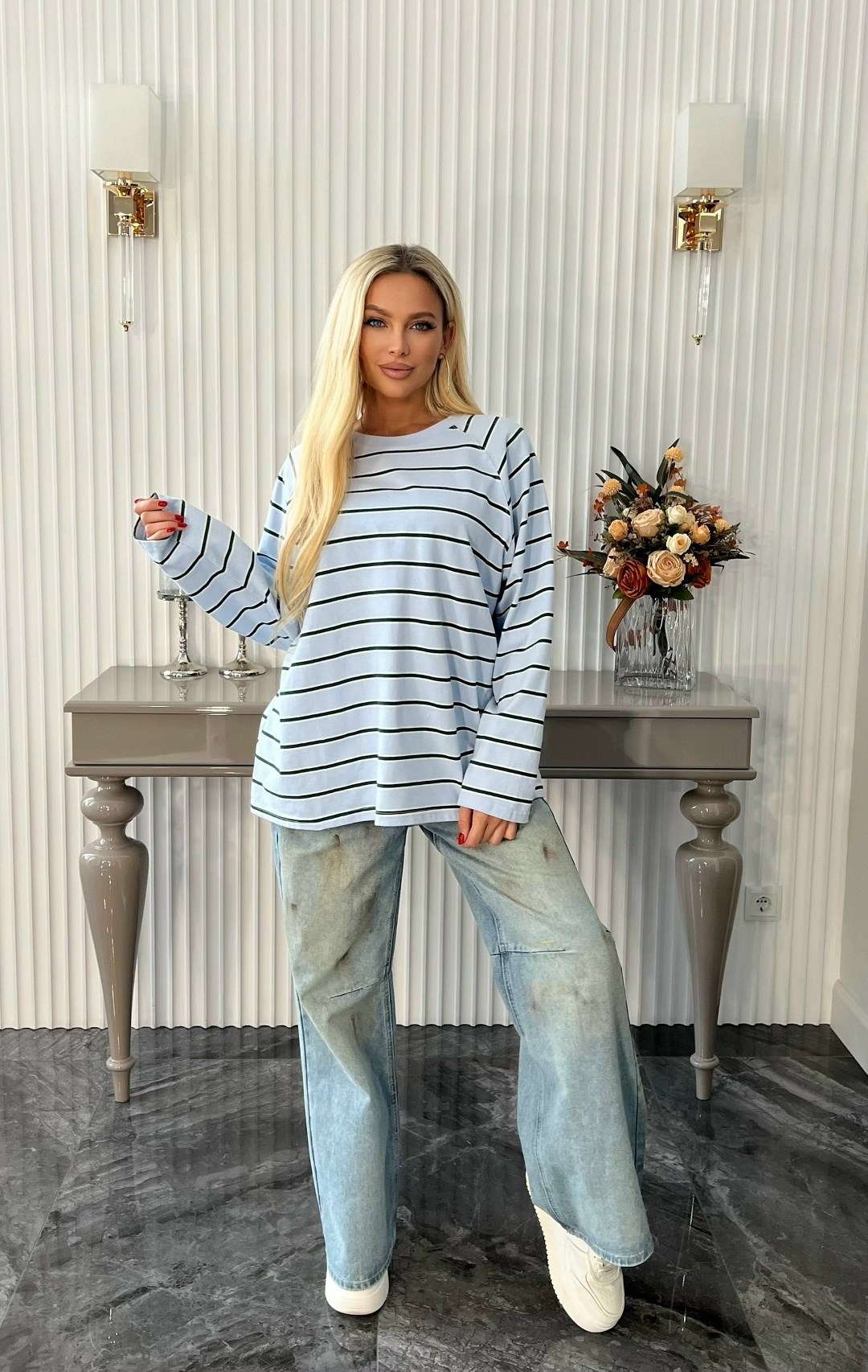 кофта женская в полоску,кофта оверсайз в полоску,стильная кофта,женская кофта,джемпер в полоску