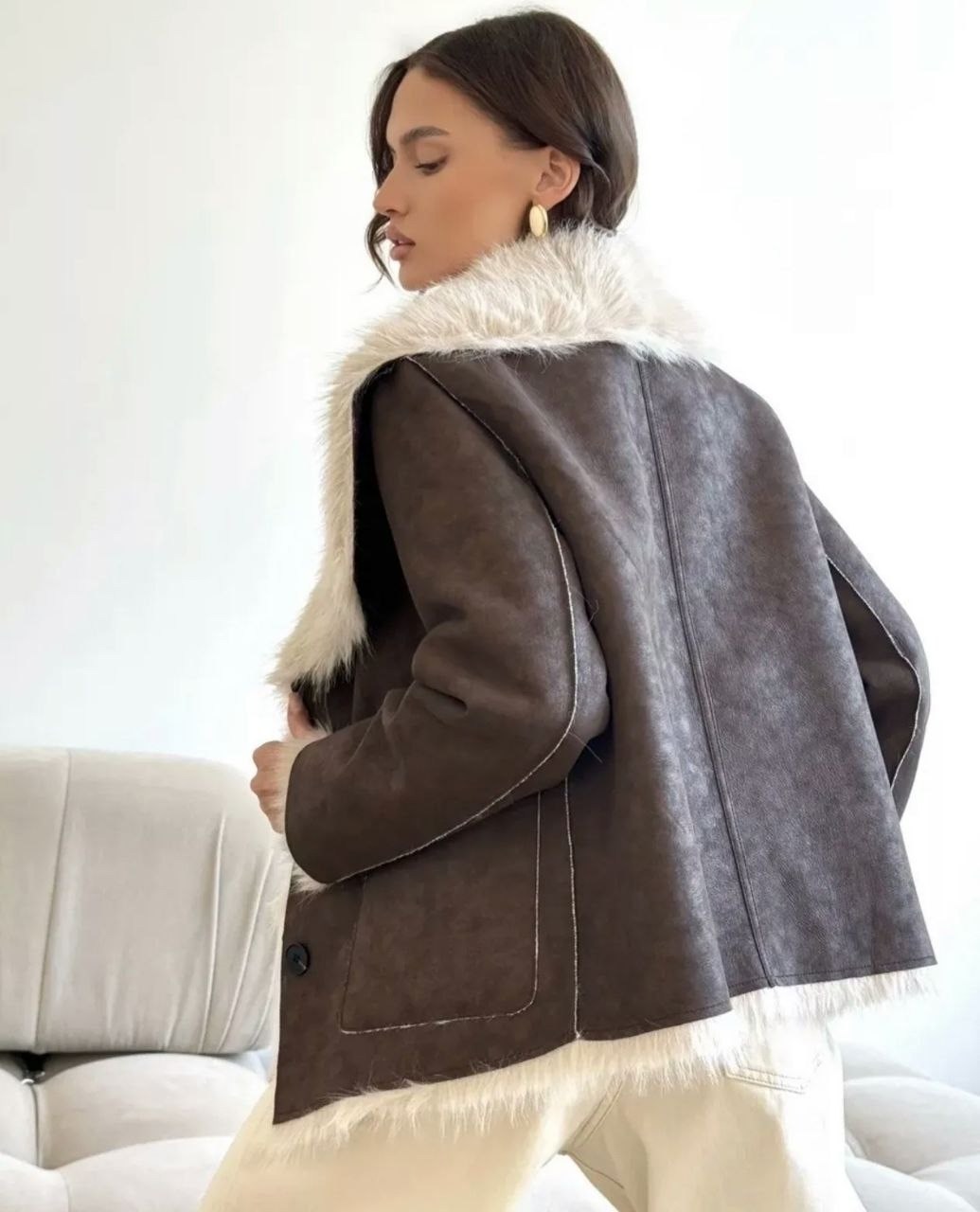 дубленка мех зара фенди,дубленка фенди с мехом,дубленка авиатор fendi,дубленка женская натуральный мех,дубленка зимняя