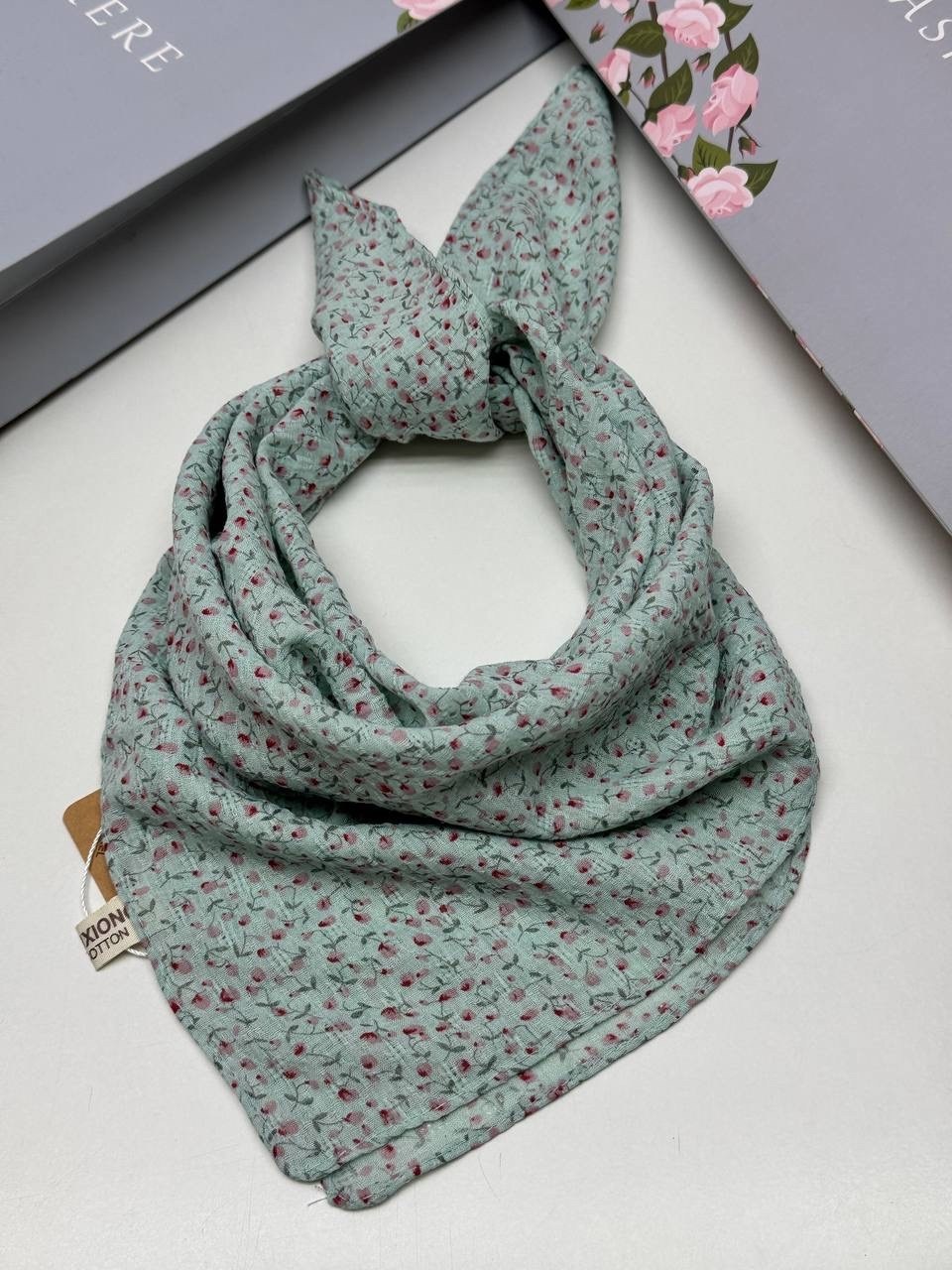 платок хлопковый,тонкиe платки,шарфы и платки,платки женские,платка