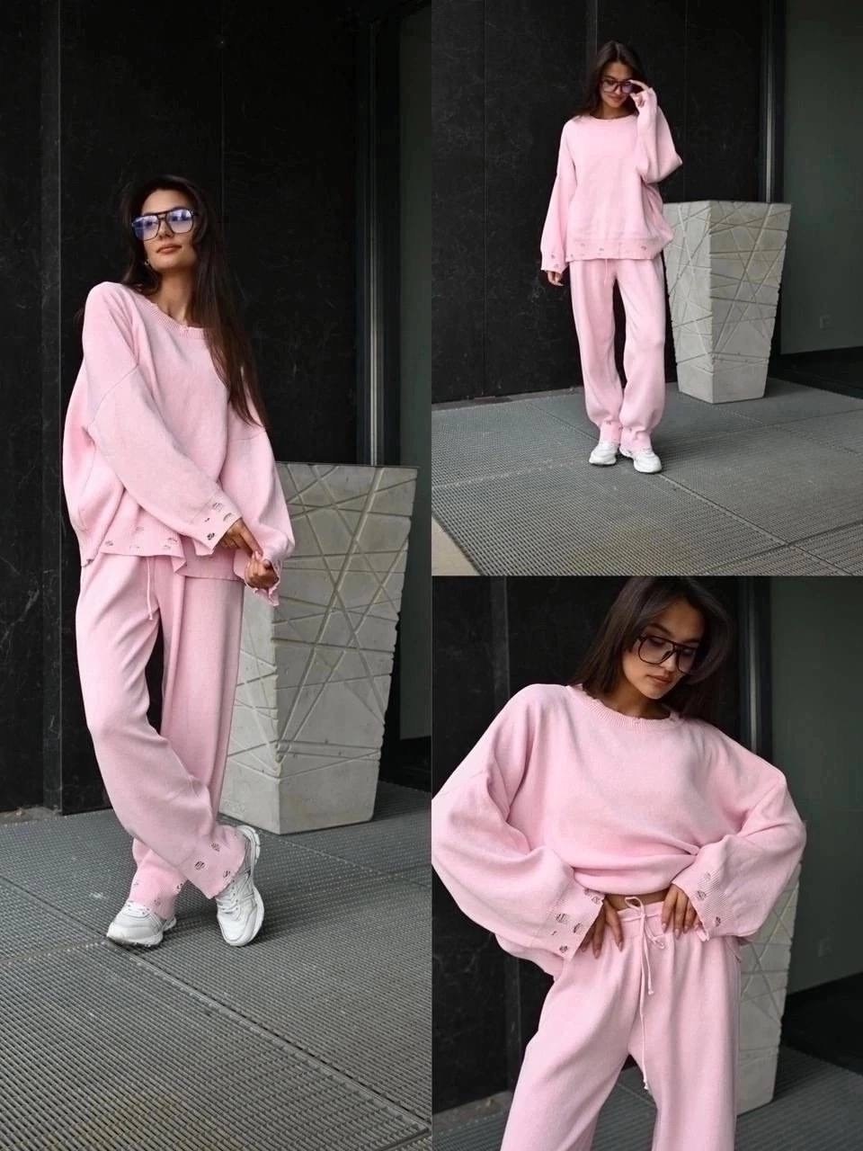 трикотажный костюм свободный крой,трикотажные костюмы,костюм свободного кроя,женский костюм,костюм из трикотажа