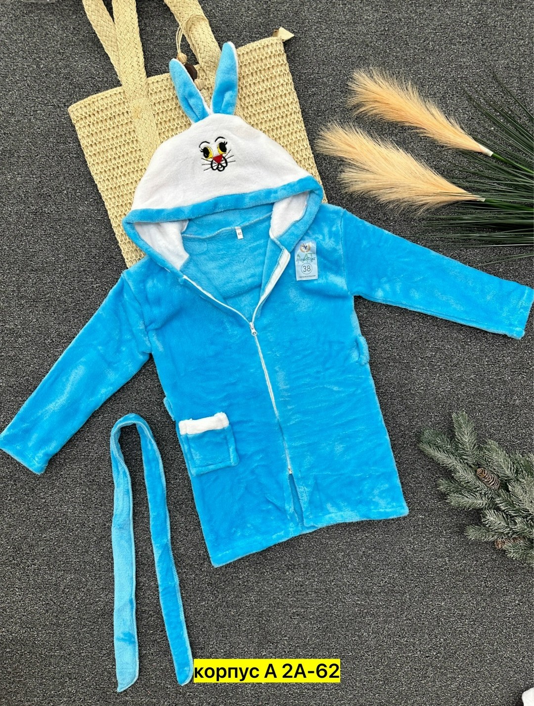 халат детский из велсофта зайка,детский махровый халат,детский халат из велсофта,детские халаты из велсофта,халат зайка с ушками детский