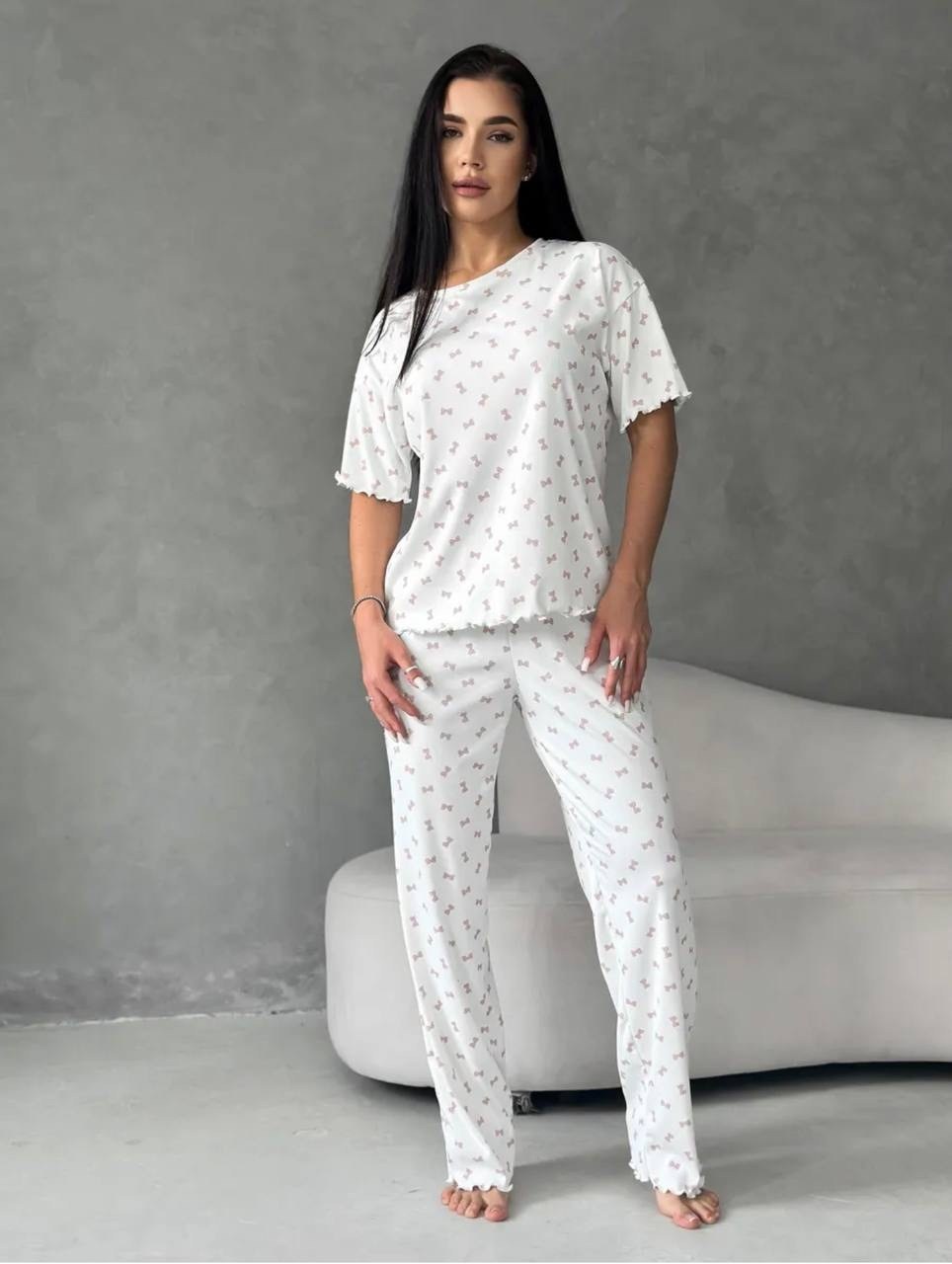 пижама женская,пижама с брюками и сердечками арт. в-001-1/001,пижама с брюками и сердечками арт. в-001-1/001 (белый),пижама со штанами оверсайз домашняя одежда demonic leon,пижама со штанами