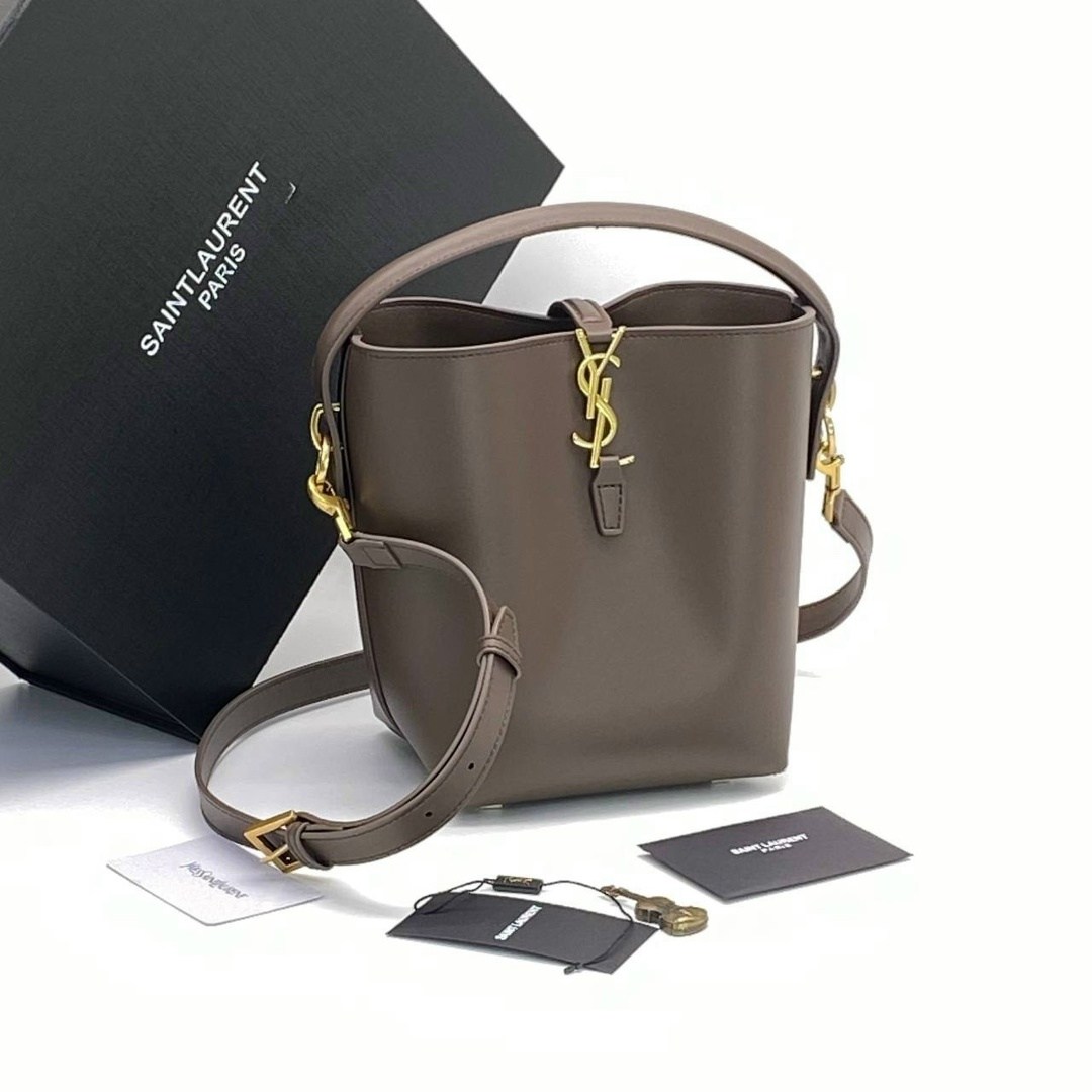 кожаная сумка-ведро le 37 saint laurent deep musk,сумка,женская сумка,сумка yves saint laurent,модная сумка