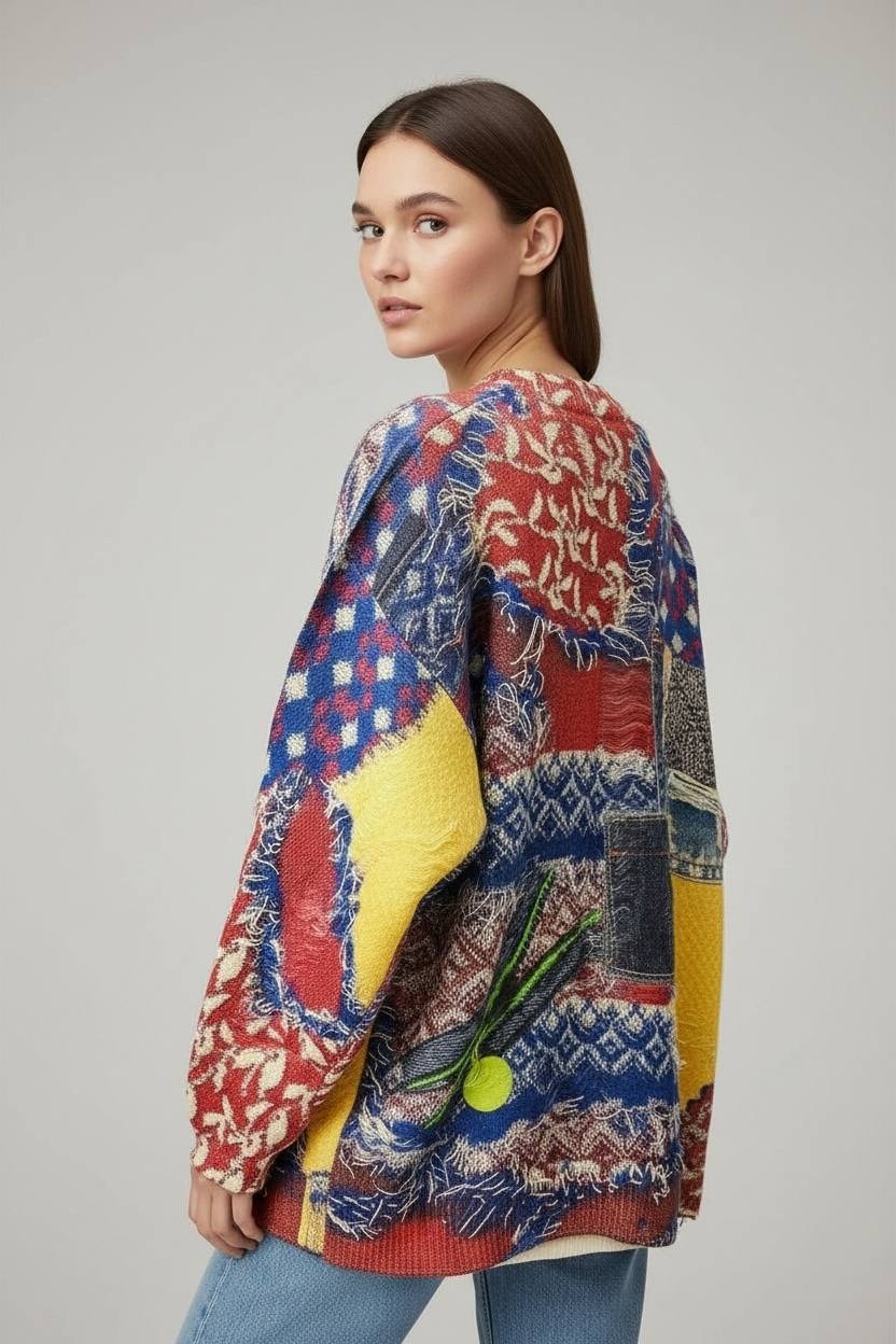 свитер с принтом,женский свитер,модный свитер,свитер,женский вязаный свитер