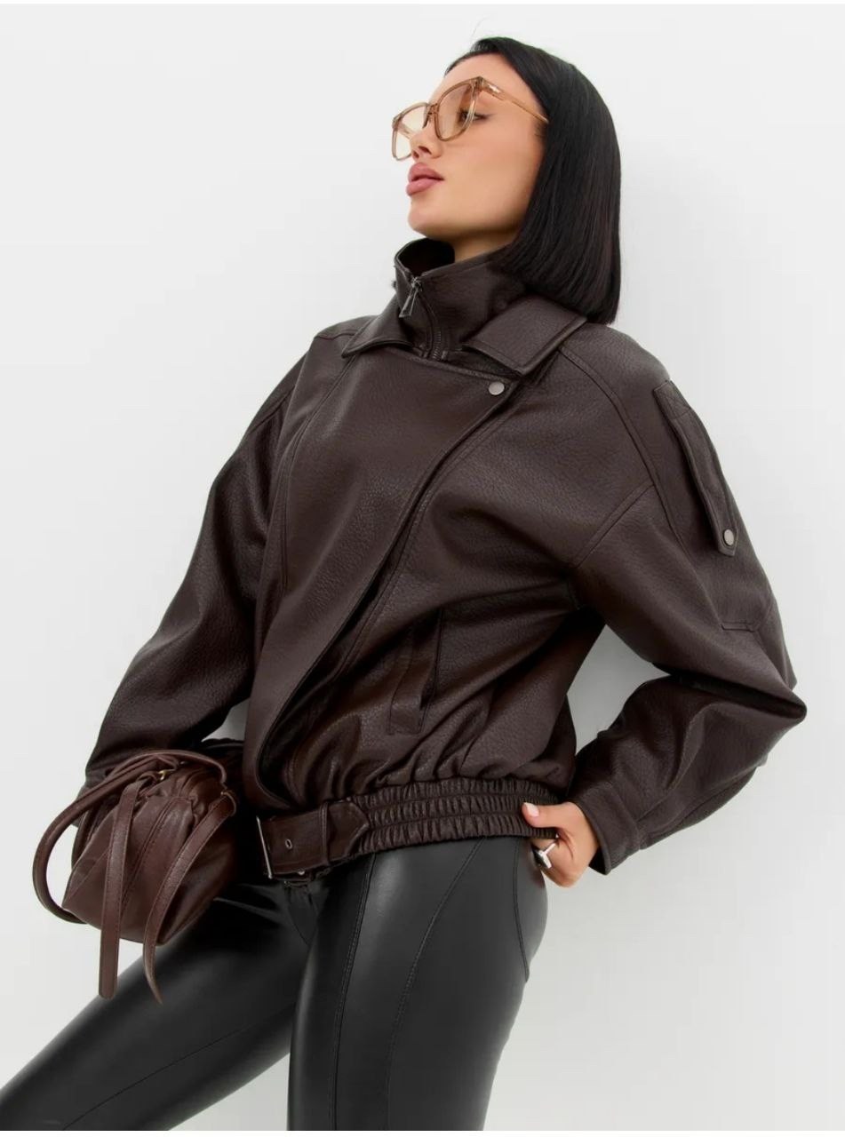 косуха кожаная куртка оверсайз saint shine,косуха женская куртка кожаная оверсайз,куртка кожаная женская,косуха куртка кожаная оверсайз chauzi,куртка кожаная