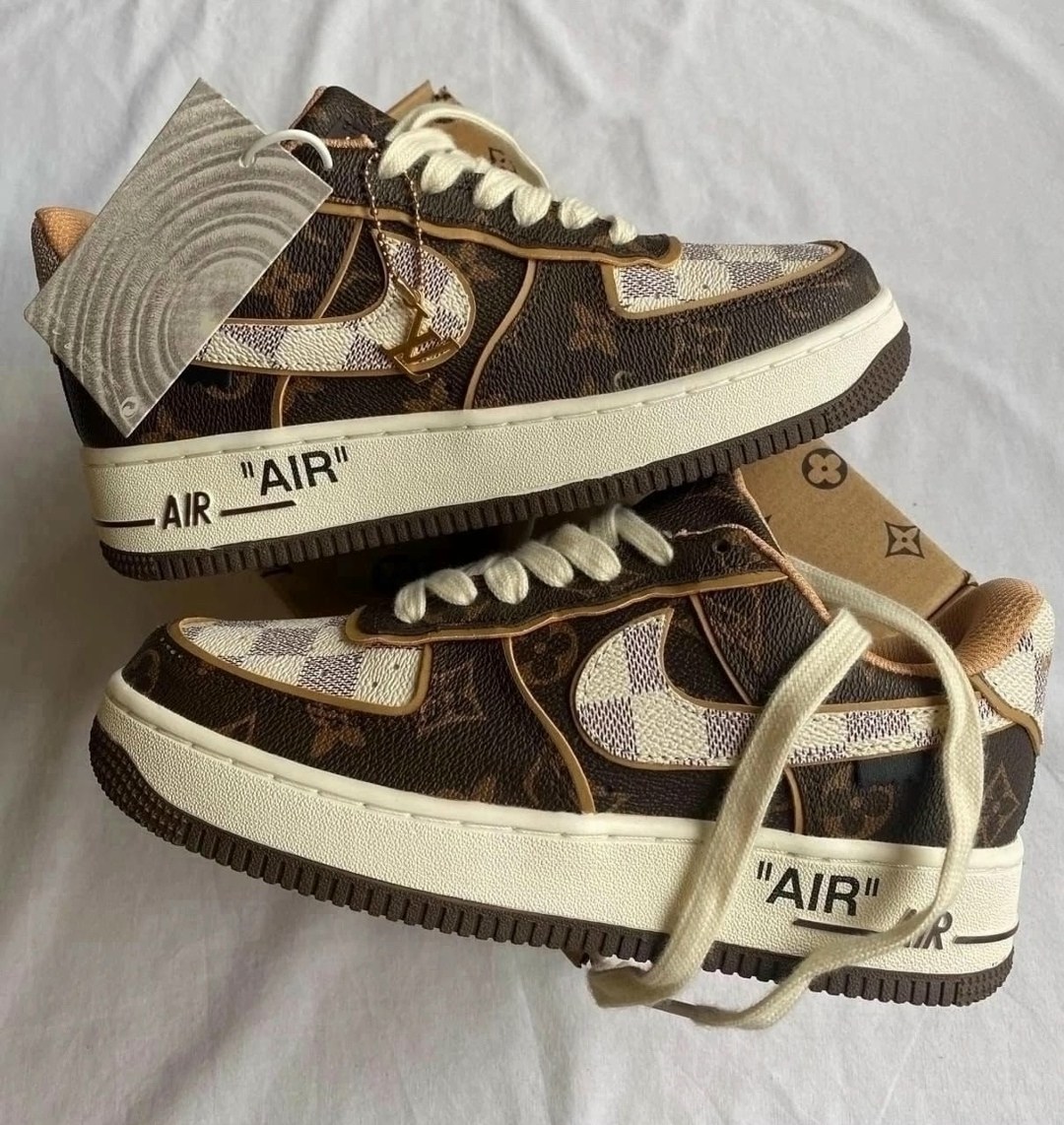 кроссовки луи витон найк,кроссовки louis vuitton,кроссовки nike air force louis vuitton,louis vuitton x air force 1 low trainer brown monogram sneakers,nike air force 1 x louis vuitton