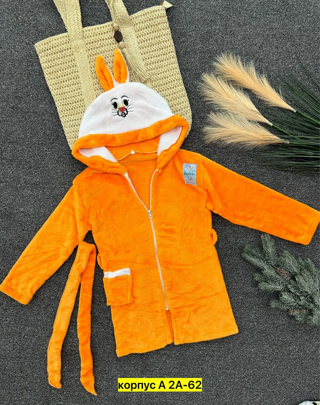 халат детский из велсофта зайка,детский махровый халат,детский халат из велсофта,детские халаты из велсофта,халат зайка с ушками детский