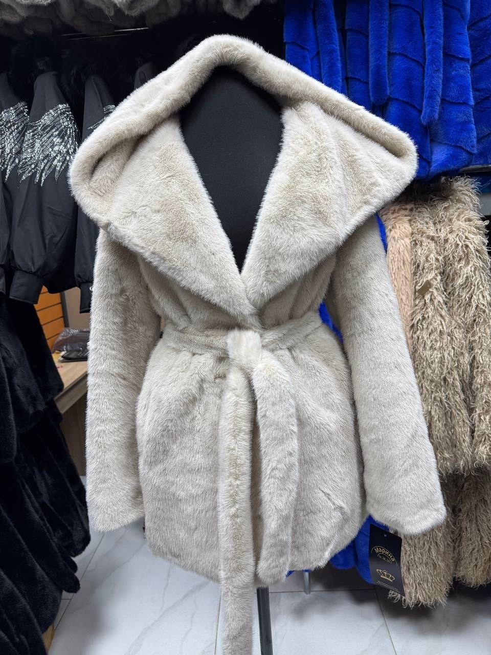 шуба эко мех под норку с капюшоном,шубка из эко меха под норку с капюшоном,шуба из натурального меха мутон-керли,женская шуба,шуба
