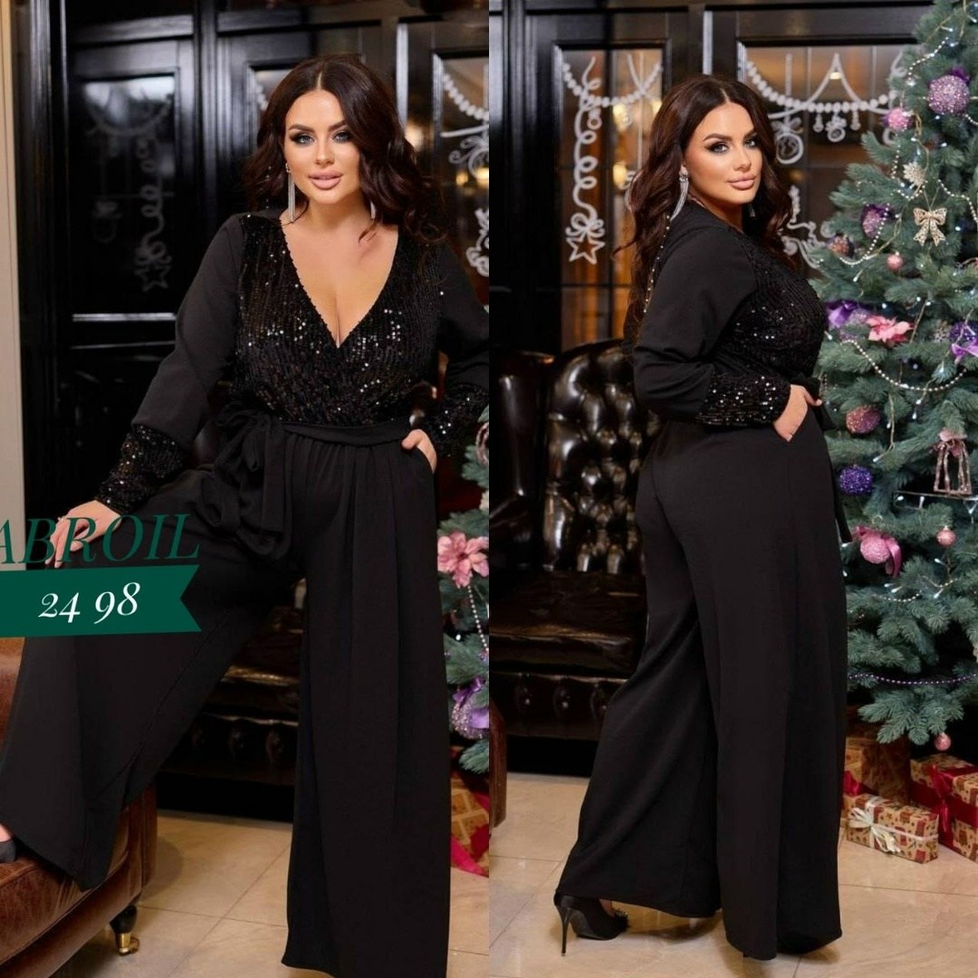 комбинезон праздничный тренд,женский вечерний комбинезон большие размеры,крепун+пайетки комбинезон,комбинезон женский вечерний,комбинезон женский до 70 размера