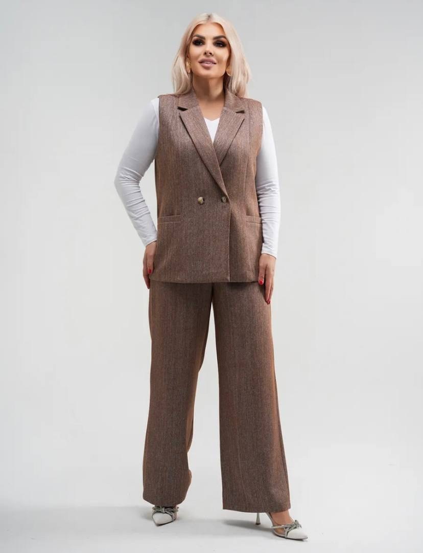 жилетка женская,костюм жилет,костюм брючный с жилеткой деловой tiffany collection,брючный костюм с жилетом,элегантный костюм