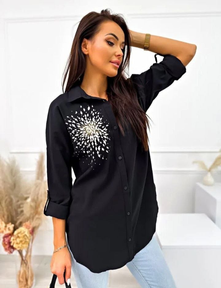 рубашка женская,рубашка туника,женская блузка,рубашка женская ткань лайт,женская рубашка черная