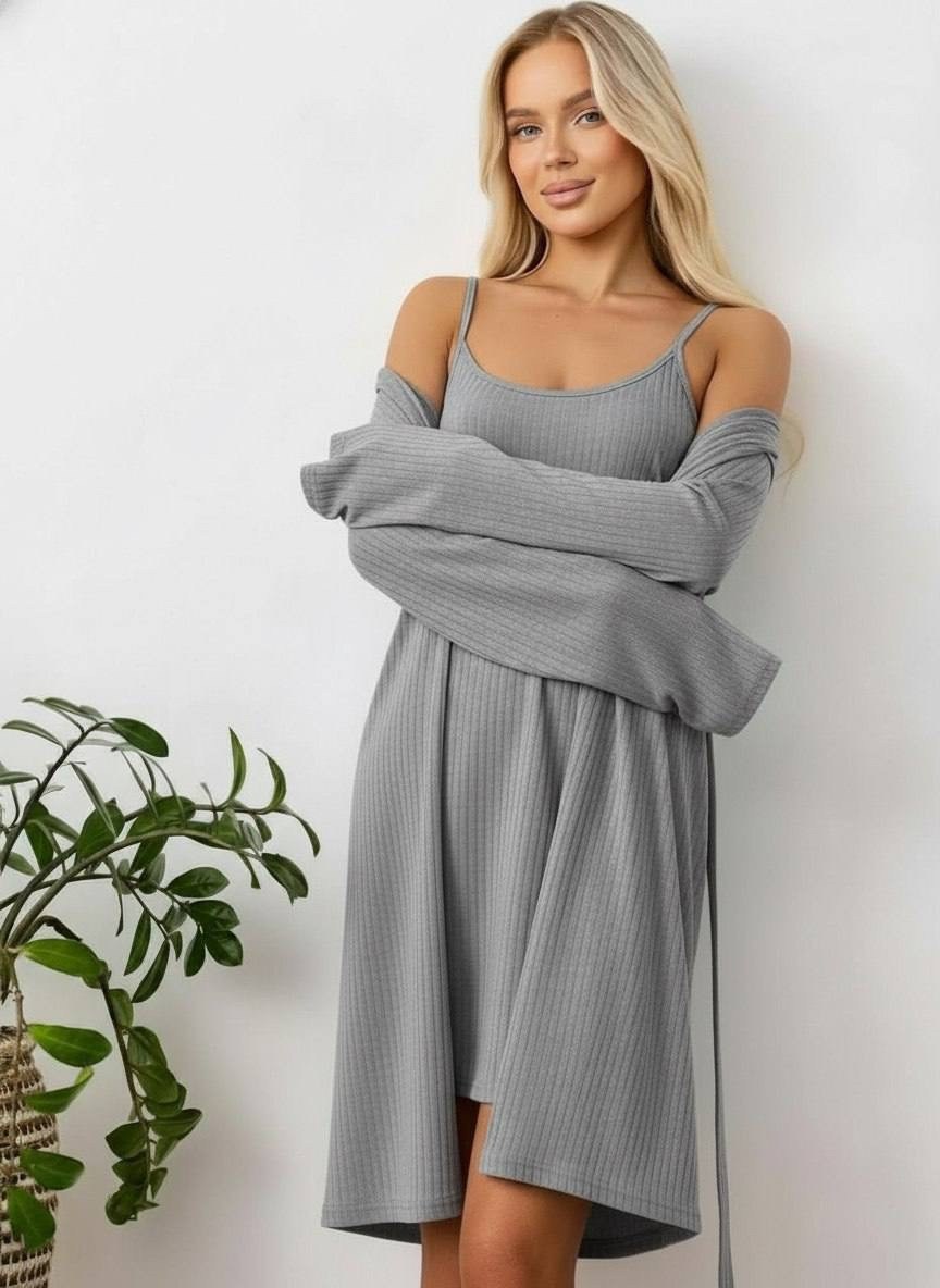 комплект халат и сорочка ночная,комплект сорочка халат,халат домашний с сорочкой комплект,комплект халат,халат домашний с сорочкой комплект u.amans