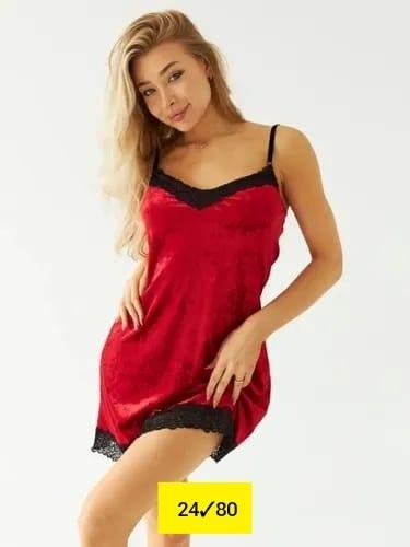 женская сорочка из бархата happy fox,женская ночная сорочка с кружевом,ночная сорочка,ночная сорочка женская,сорочка женская на бретельках valerie secret ночная кружевная