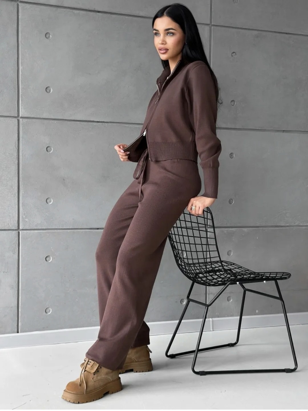 женский костюм,костюм трикотажный женский,костюм кашемировый,кардиган,свитер вязаный трикотажный с молнией c горлом