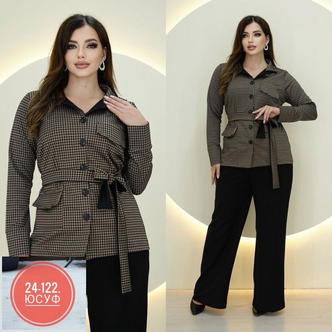 женские костюмы брючные,женские костюмы,женский костюм двойка,стильные костюмы,брючные костюмы в клетку для полных женщин