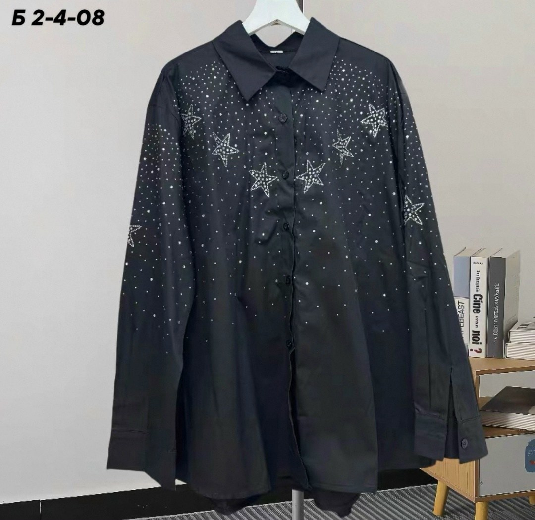 женская рубашка,рубашка в стразах,модная рубашка,блузка со стразами,рубашка с рисунком