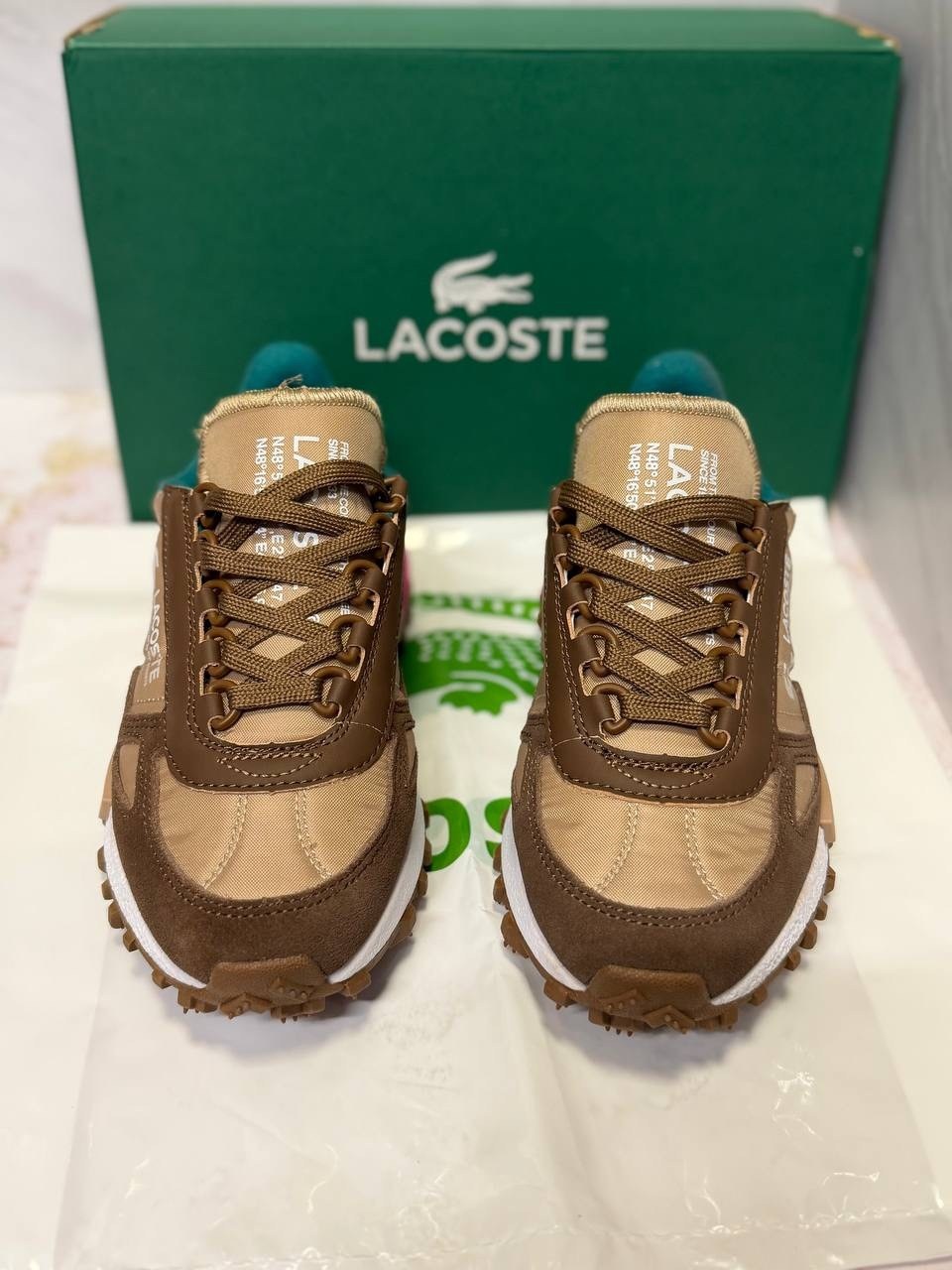 кроссовки женские lacoste elite active коричневый,кроссовки lacoste,кроссовки lacoste elite active,lacoste low-top casual shoes women's light brown green,кроссовки женские новые lacoste premium