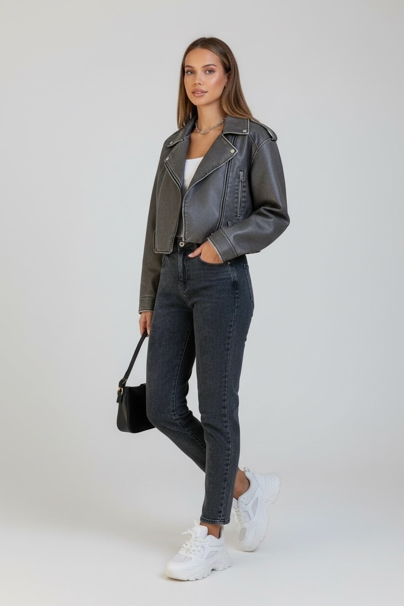 косуха винтажная куртка кожаная oversize серая mony,женская кожаная куртка косуха,куртка косуха,кожаная куртка косуха,кожаная куртка