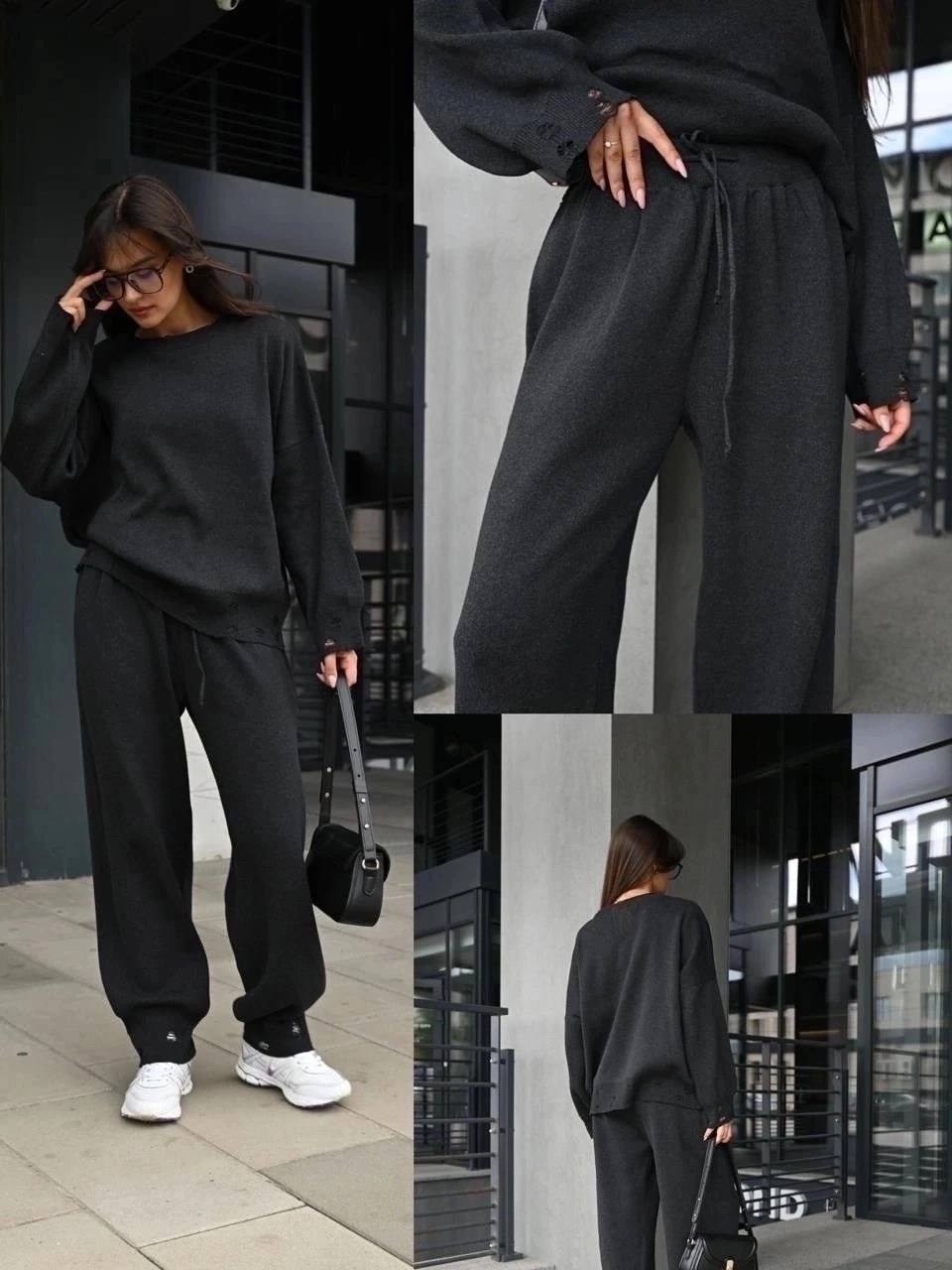 трикотажный костюм свободный крой,трикотажные костюмы,костюм свободного кроя,женский костюм,костюм из трикотажа