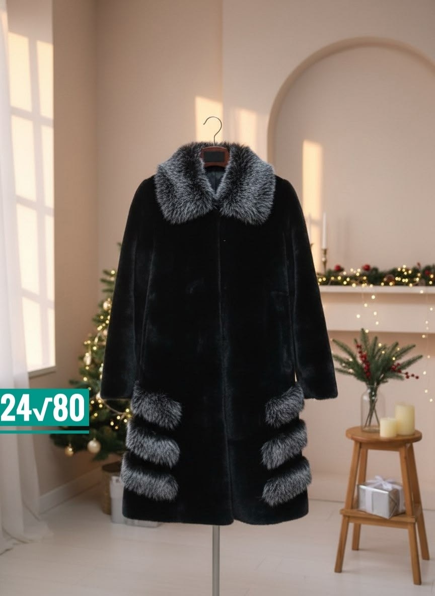 шуба из мутона для полных,шуба,alef шуба из мутона,шуба из мутона,шуба из мутона с воротником, отделка блюфрост