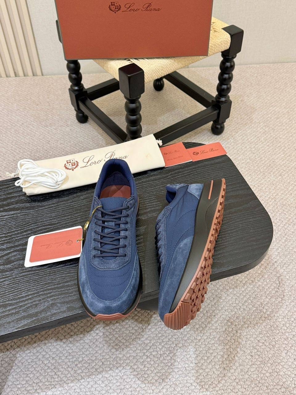 ,кроссовки loro piana,кроссовка мужской,loro piana замшевые кроссовки week end walk blue,мужской кроссовки