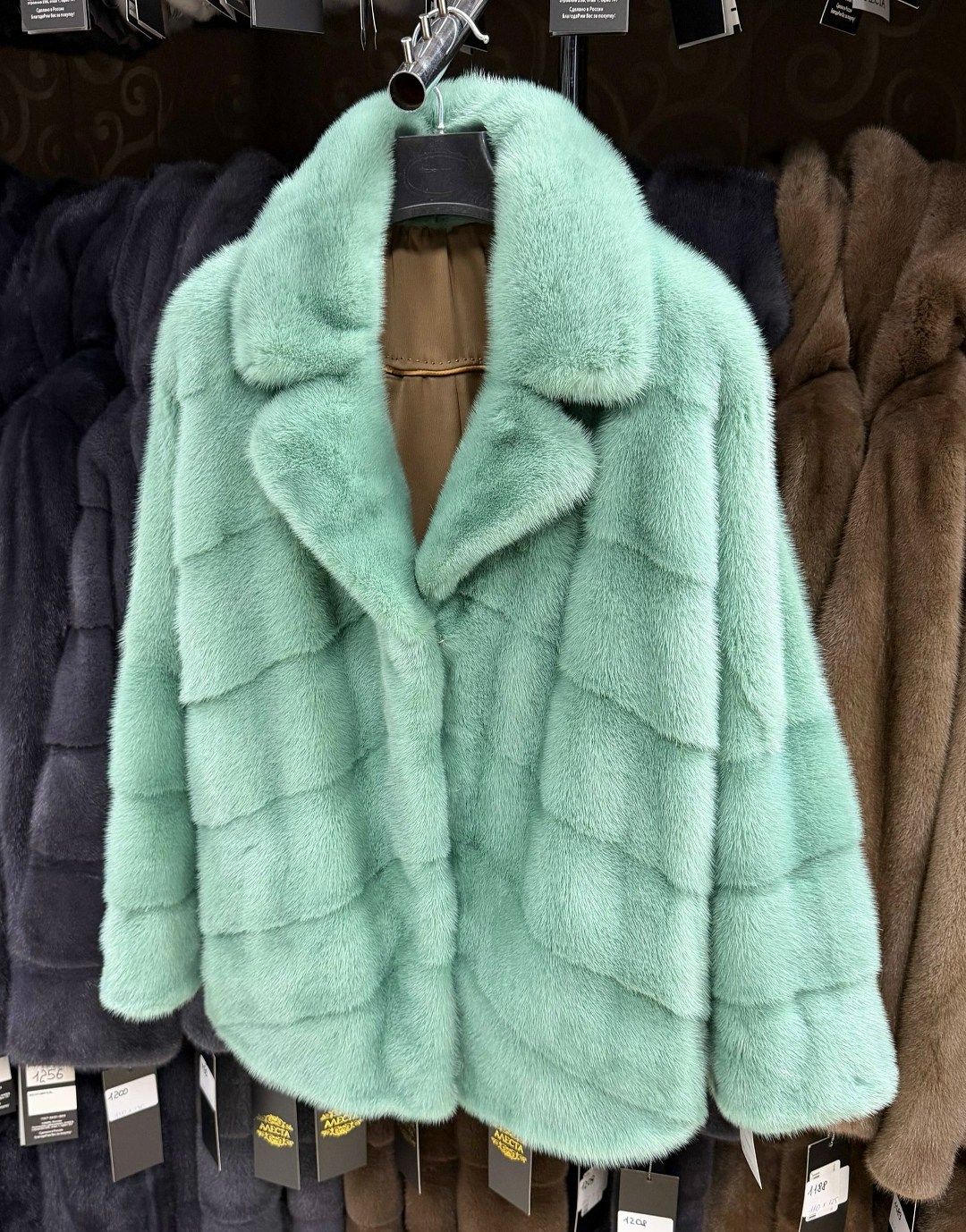 женская норковая шуба,шуба из норки с английским воротником цвет тиффани,норковая шуба,шубка,шуба (норка)