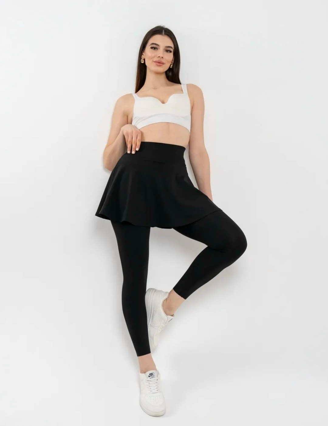 леггинсы спортивные со вшитой юбкой,юбка для фитнеса,мини юбка,юбка с лосинами,joyshaper теннисные леггинсы с юбкой и карманами для женщин