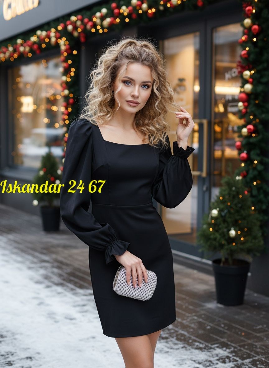 женское платье,платье,платье daloria арт. 1750 черный,элегантное короткое платье из текстиля с длинными рукавами daloria 1750r черное,черное платье