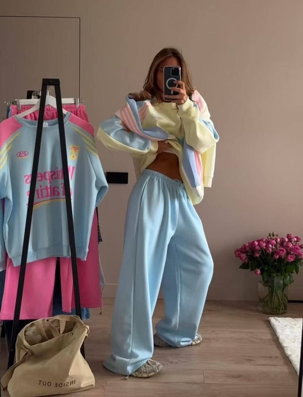 женский спортивный костюм,костюм женский,оверсайз свитшот,свитшот attire свободного кроя