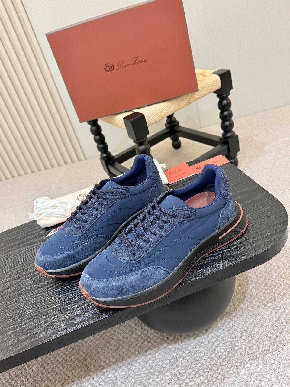 ,кроссовки loro piana,кроссовка мужской,loro piana замшевые кроссовки week end walk blue,мужской кроссовки