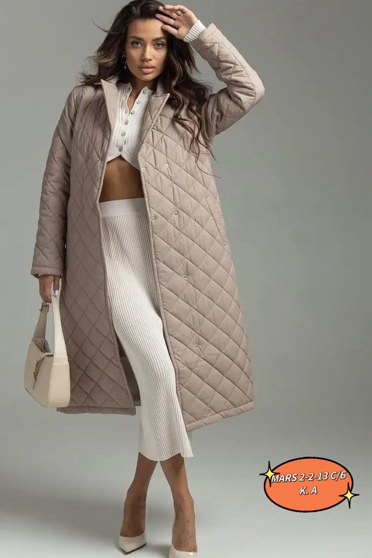 пальто весна-осень стеганое comokod woman,пальто весна-осень стеганое comokod woman цвет бежевый,длинное стеганое пальто,стеганое пальто 2026 2026 тренд,стеганое пальто