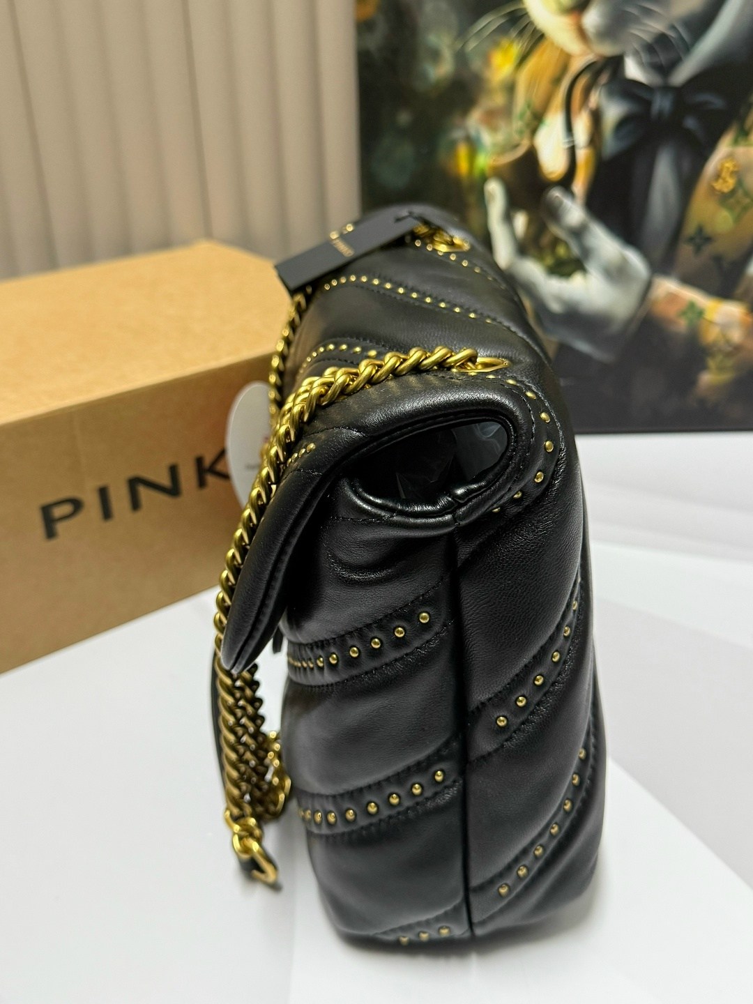 женская сумка pinko,сумка pinko,сумка женская pinko puff,pinko сумка на плечо,женская кожаная сумка pinko