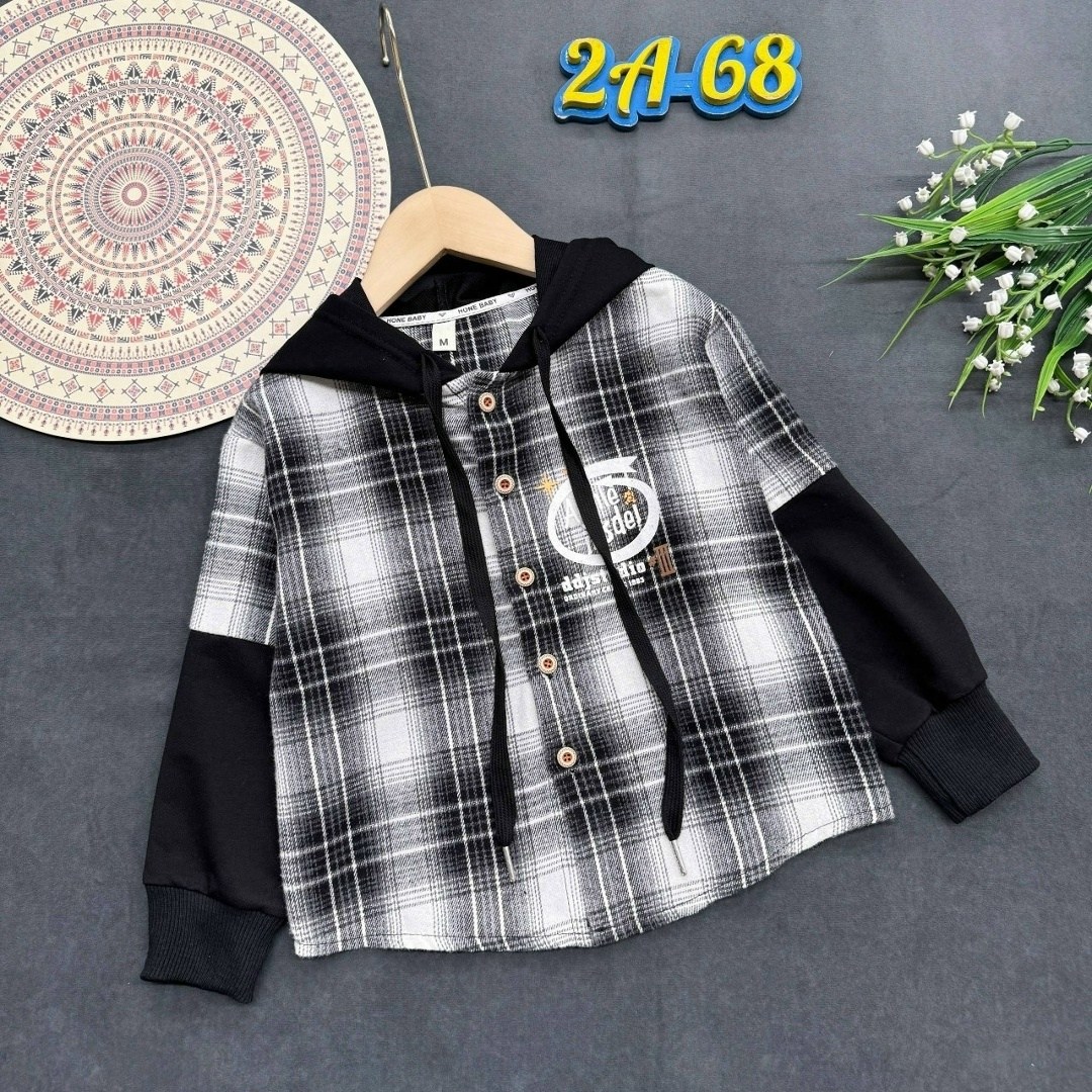 рубашка с капюшоном,рубашка для мальчика,рубашка детская,рубашка с капюшоном для мальчика,рубашка в клетку с капюшоном