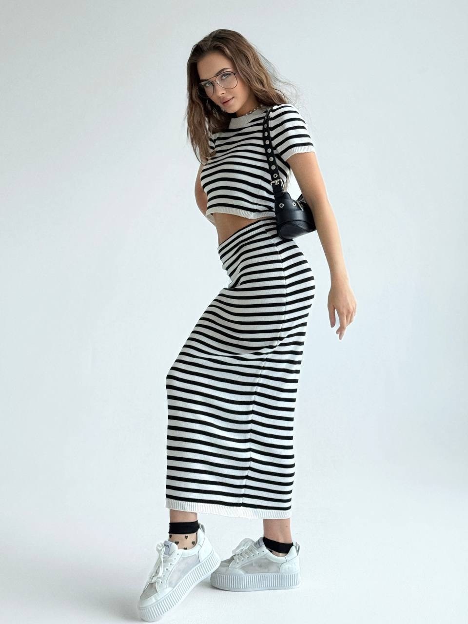 юбка в полоску,костюм с юбкой,трикотажная юбка,костюм с юбкой трикотажный,костюм юбка и топ