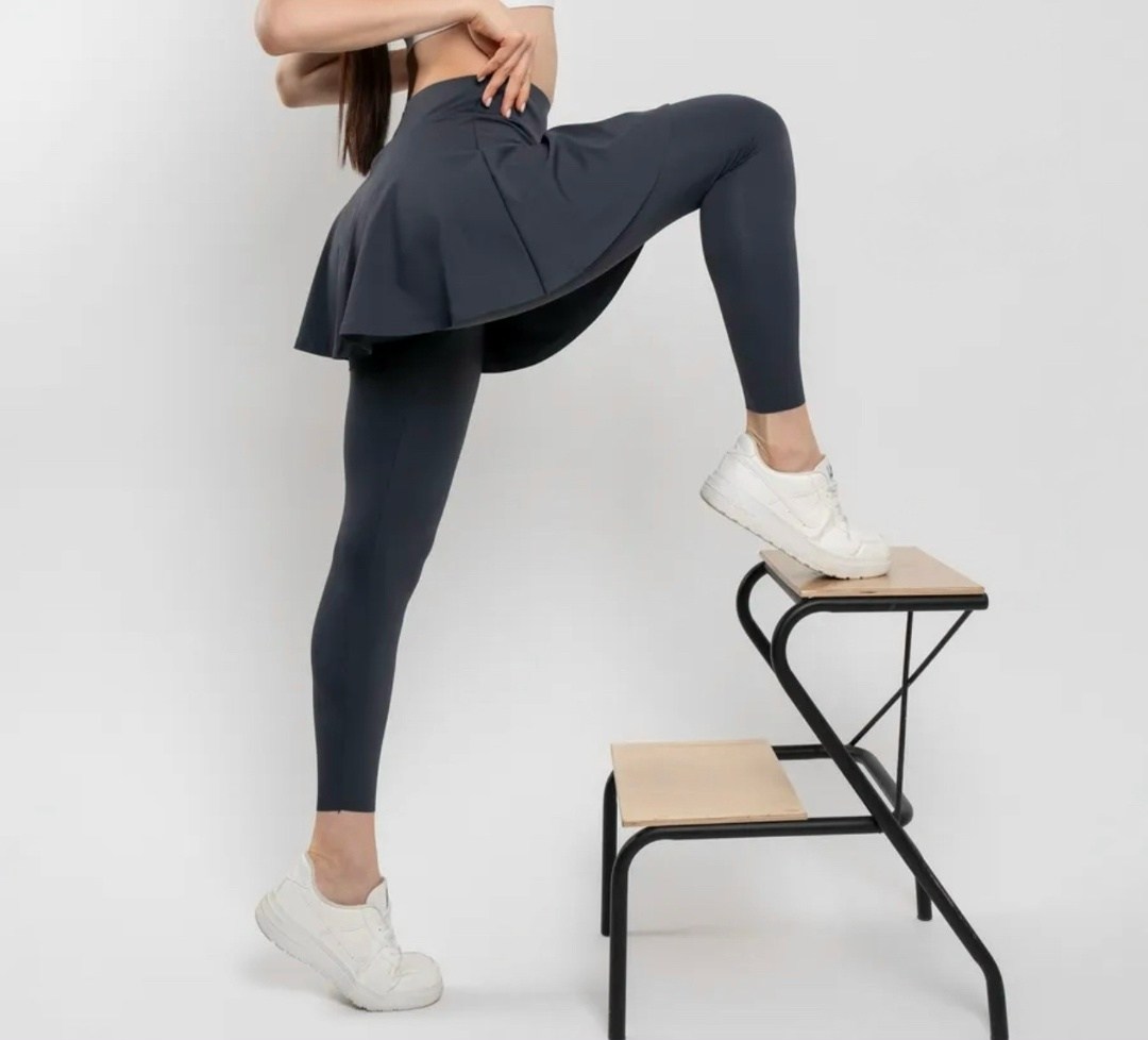 леггинсы спортивные со вшитой юбкой,юбка для фитнеса,мини юбка,юбка с лосинами,joyshaper теннисные леггинсы с юбкой и карманами для женщин