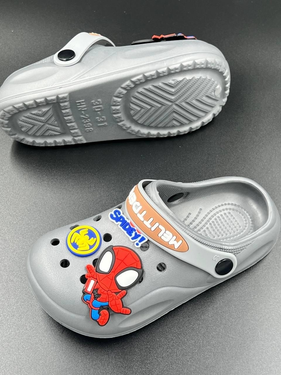детские кроксы,крокс человек паук,,кроксы для мальчика,crocs spider man