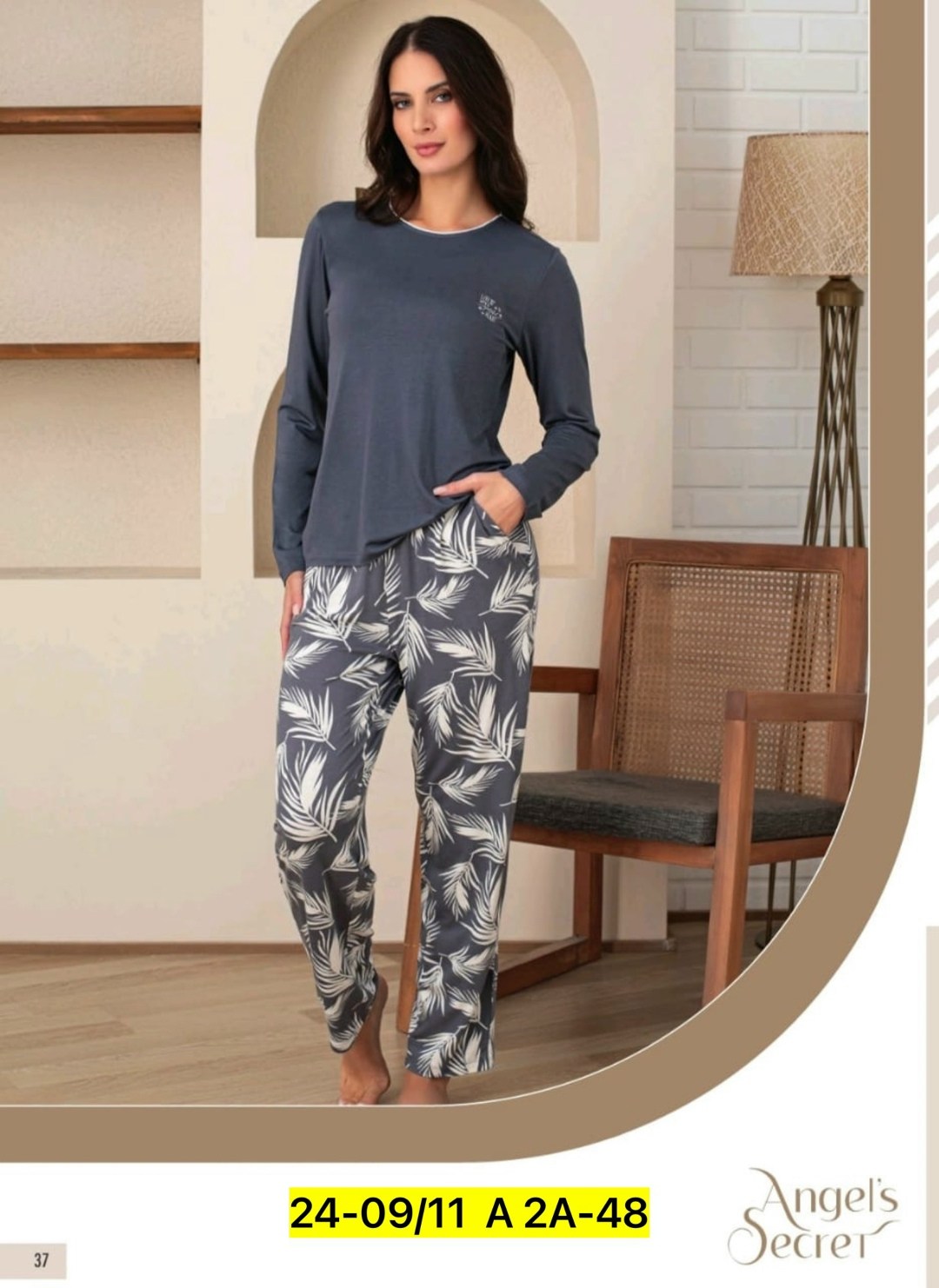 женская пижама,пижама для женщин,2559 21/22 omena пижама женская со штанами,пижама с брюками,одежда для дома