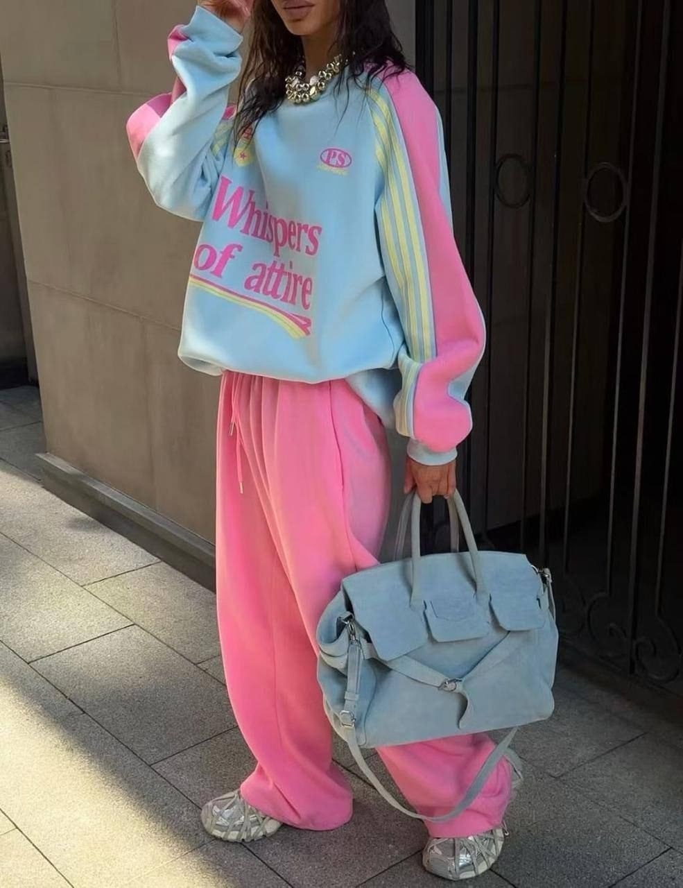 женский спортивный костюм,костюм женский,оверсайз свитшот,свитшот attire свободного кроя