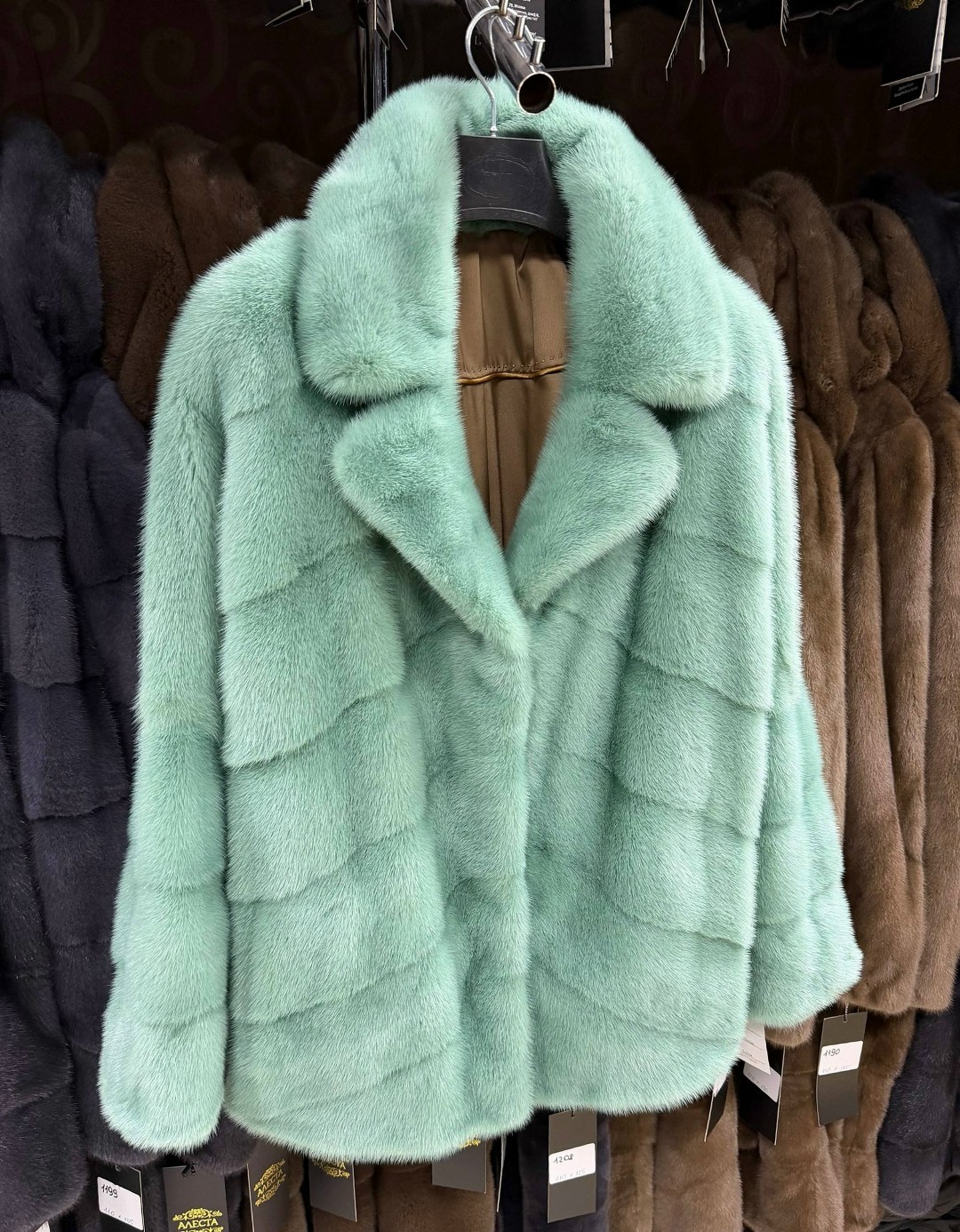 женская норковая шуба,шуба из норки с английским воротником цвет тиффани,норковая шуба,шубка,шуба (норка)