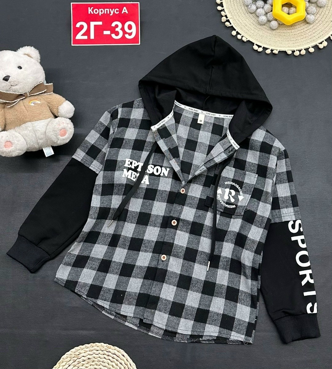 рубашка с капюшоном,детская рубашка,рубашка в клетку с капюшоном,рубашка для мальчика,рубашка