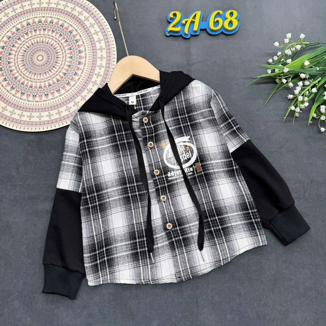 рубашка с капюшоном,рубашка в клетку с капюшоном,рубашка для мальчика,рубашка детская,рубашка с капюшоном для мальчика