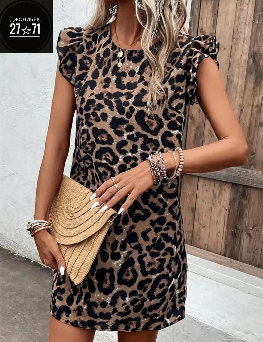 платье с леопардовым принтом,платье женская,платье женское леопардовое,платье летнее,платье
