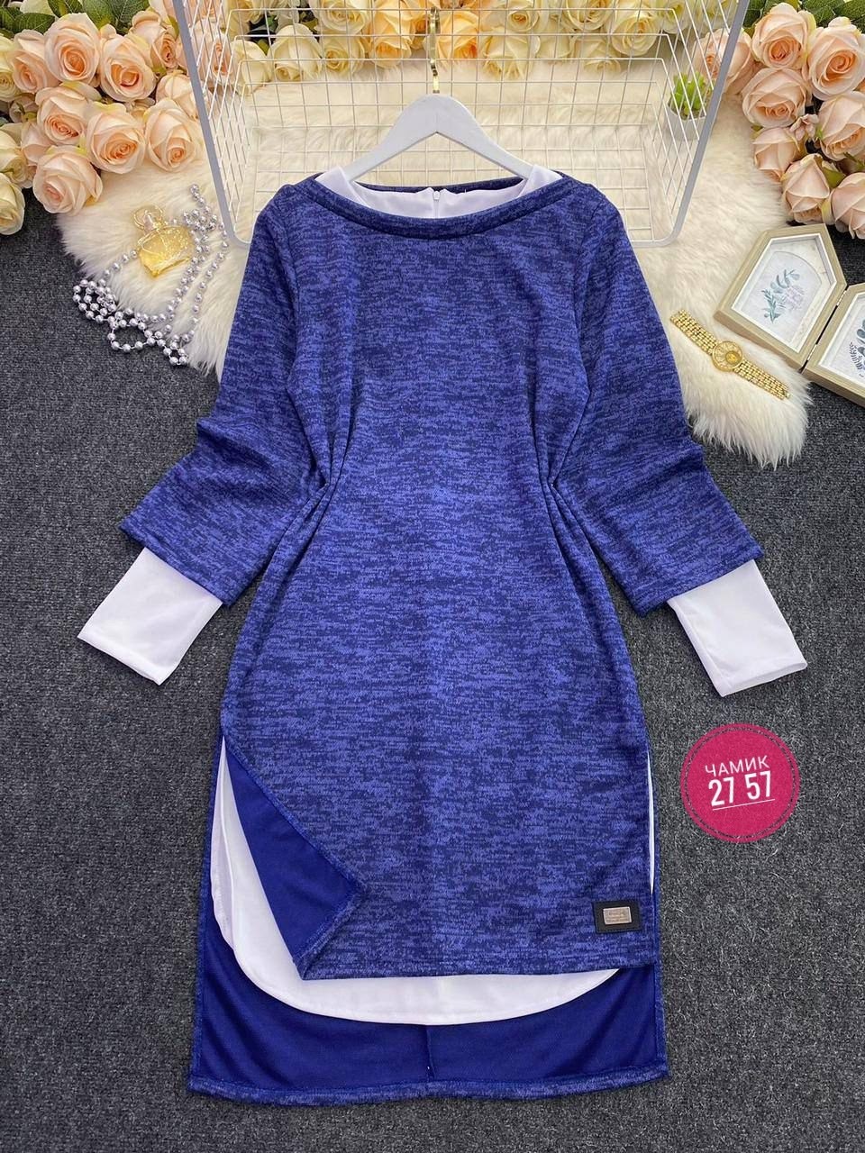 платье двойка,платье двойка ангора ,трикотажное платье,костюм с платьем,платье женская
