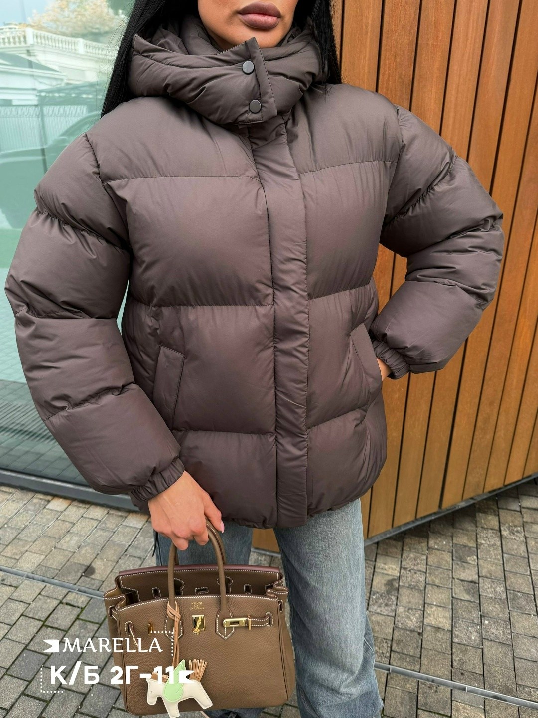 зимняя женская куртка пуховик стёганая с объемным капюшоном reload 8031216,куртка оверсайз,женская зимняя куртка,куртка пуховик,женская демисезонная куртка