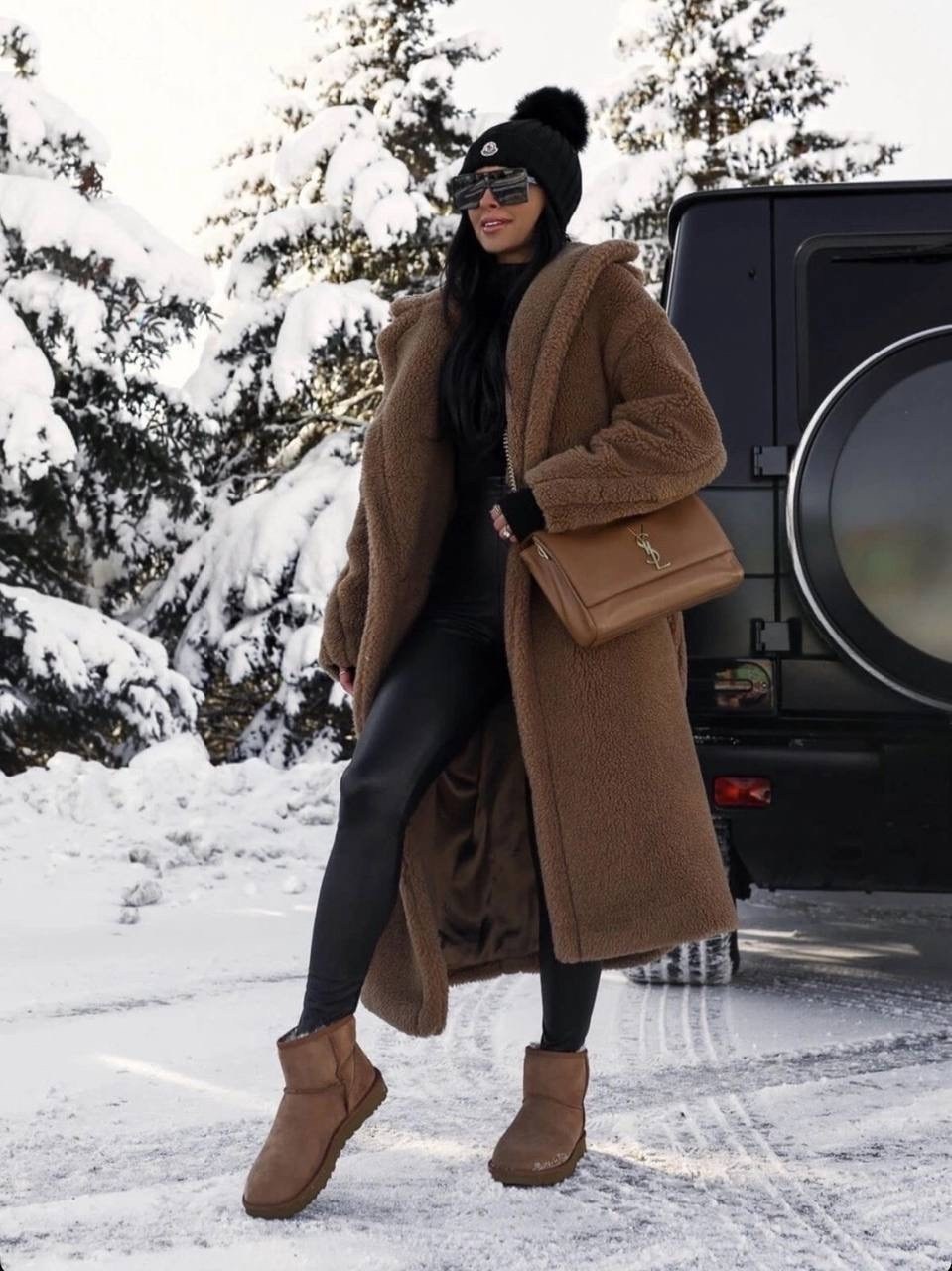 модные зимние образы,teddy coat outfit,меховое пальто,зимний стиль,зимний стиль одежды