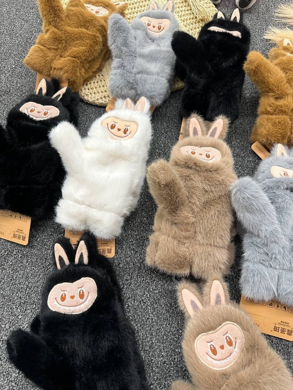 теплые перчатки,плюшевые варежки,перчатки и варежки,женские перчатки,меховые перчатки