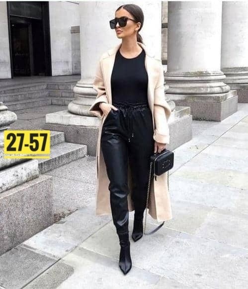 джоггеры женские,кожаные штаны,кожаные джоггеры,брюки из экокожи,женские брюки из экокожи