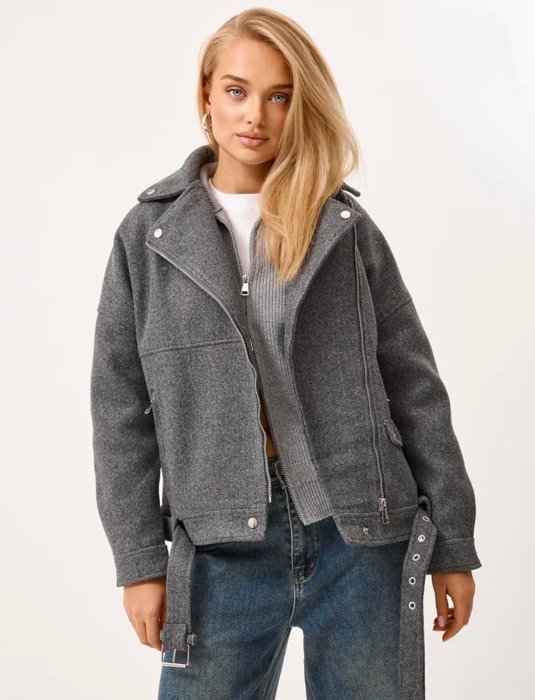 куртка из пальтовой ткани серая,куртка из пальтовой ткани,полупальто-косуха из драповой ткани цвет: серый,куртка из пальтовой ткани fly,куртка из пальтовой ткани серая fly-style