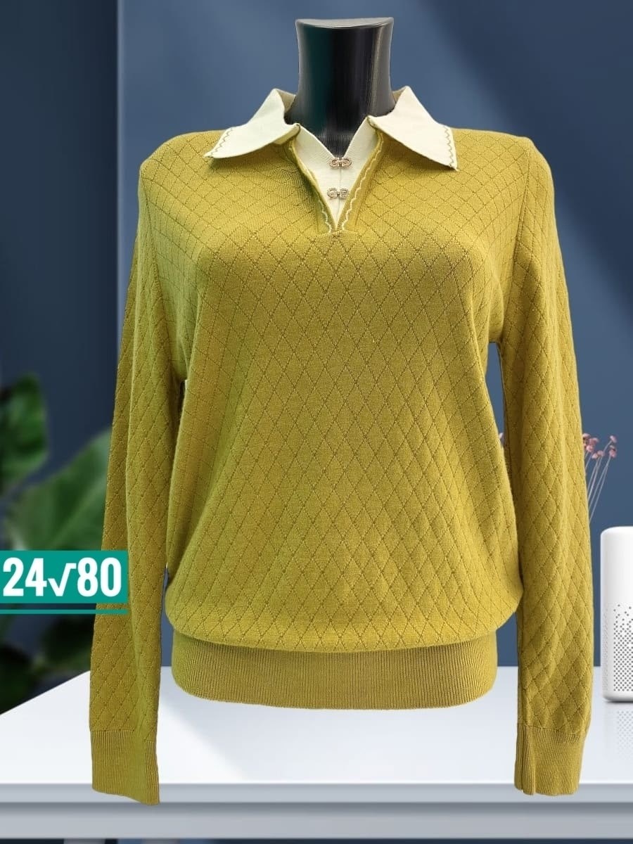 женский джемпер,кофта женская,свитер с воротником,женский трикотажный пуловер,свитер кофта